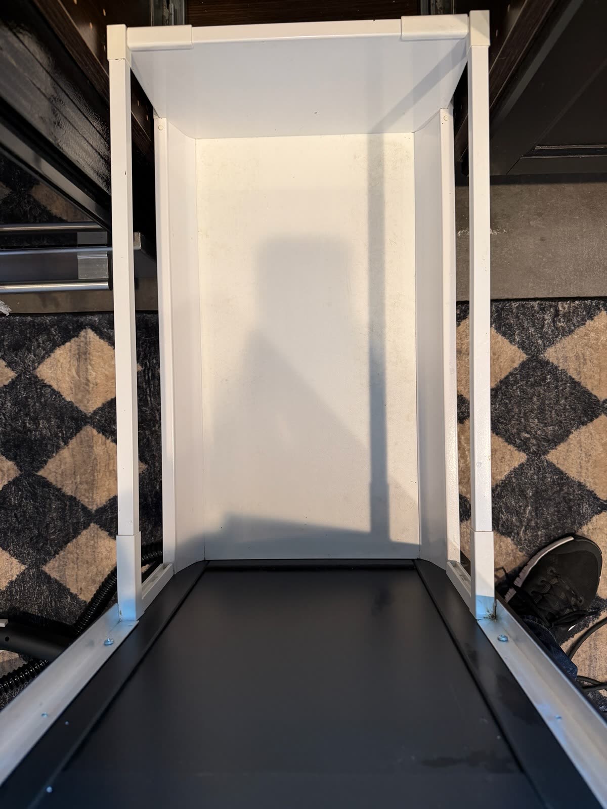 Clean white pull-out refrigerator drawer after cleaning